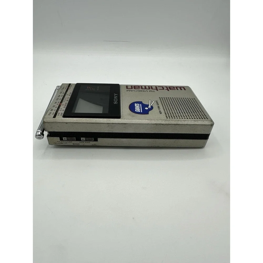 Sony Watchman FD-30A Portable TV AM/FM Stereo Radio Vintage Japan w/ Case Giants